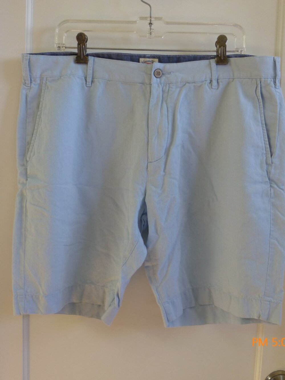 Faherty Linen Blend Chinos size 36 Light Blue Preppy Coastal Golf